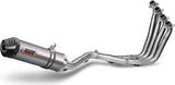 Complete Non-Catalytic Exhaust System With Sound Certification Oval Titanium Carbon - Mivv Compatible With Kawasaki Z 650 (2017-2023)