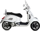 Complete Non-Catalytic Exhaust System With Sound Certification Delta Race Steel Black Carbon - Mivv Compatible With Piaggio Vespa Gts 300 (2008-2020)