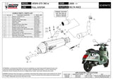 Complete Catalytic Exhaust System With Sound Certification Delta Race Steel Black Carbon - Mivv Compatible With Piaggio Vespa Gts 300 (2008-2020)