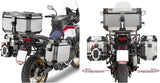 Monokey Cam-Side Trekker Outback Evo Smart Anodized Aluminium Side Cases + Locks - 96 Lt Trekker Outback Evo Smart Anodized Aluminium - Givi Compatible With Honda Crf 1000 L Africa Twin (2016-2017)