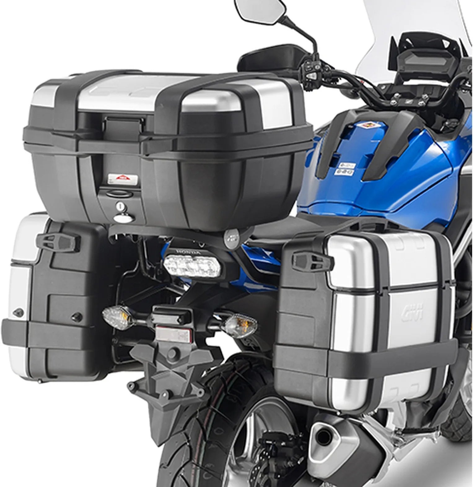 Monokey Trekker Black Side Cases - 66 Lt Trekker Aluminium - Givi Compatible With Honda Nc 750 X (2016-2020)
