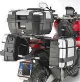 Monokey Trekker Dolomiti Black Aluminium Side Cases - 60 Lt For Original Rack Trekker Dolomiti Aluminium - Givi Compatible With Honda X-Adv 750 (2017-2020)