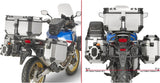 Trekker Outback Evo Smart Aluminium Top Case + Side Cases - 154 Lt Trekker Outback Evo Smart Aluminium - Givi Compatible With Honda Crf 1000 L Africa Twin Adventure Sports (2018-2019)