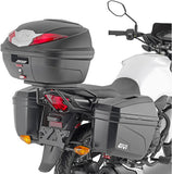 Vision Black Tech Top Case + Side Cases - 78 Lt Vision Technopolymer - Givi Compatible With Honda Cb 125 F (2021-2024)