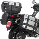 Monokey Black Side Bags - 50 Lt Technopolymer - Givi Compatible With Suzuki Dl 650 V-Strom L2 L3 L4 L5 L6 (2011-2016)