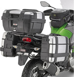 Monokey Trekker Dolomiti Black Aluminium Side Cases - 60 Lt Trekker Dolomiti Aluminium - Givi Compatible With Kawasaki Versys X 300 (2017-2024)