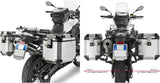 Monokey Cam-Side Trekker Outback Evo Smart Aluminium Side Cases + Locks - 74 Lt Trekker Outback Evo Smart Aluminium - Givi Compatible With Bmw F 800 Gs (2008-2017)