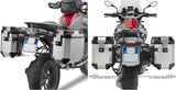 Monokey Cam-Side Trekker Outback Evo Smart Black Aluminium Side Cases + Locks - 74 Lt Trekker Outback Evo Smart Aluminium - Givi Compatible With Bmw R 1200 Gs (2013-2018)