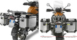 Monokey Cam-Side Trekker Outback Evo Smart Black Aluminium Side Cases + Locks - 84 Lt Trekker Outback Evo Smart Aluminium - Givi Compatible With Bmw R 1200 Gs (2004-2012)