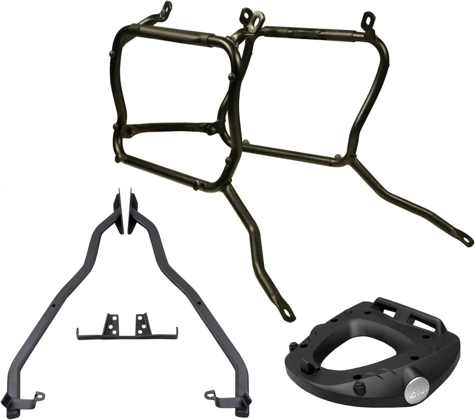 Monokey Trekker Black Aluminium Top Case - 52 Lt Trekker Aluminium - Givi Compatible With Honda Cb 500 (1997-2005)