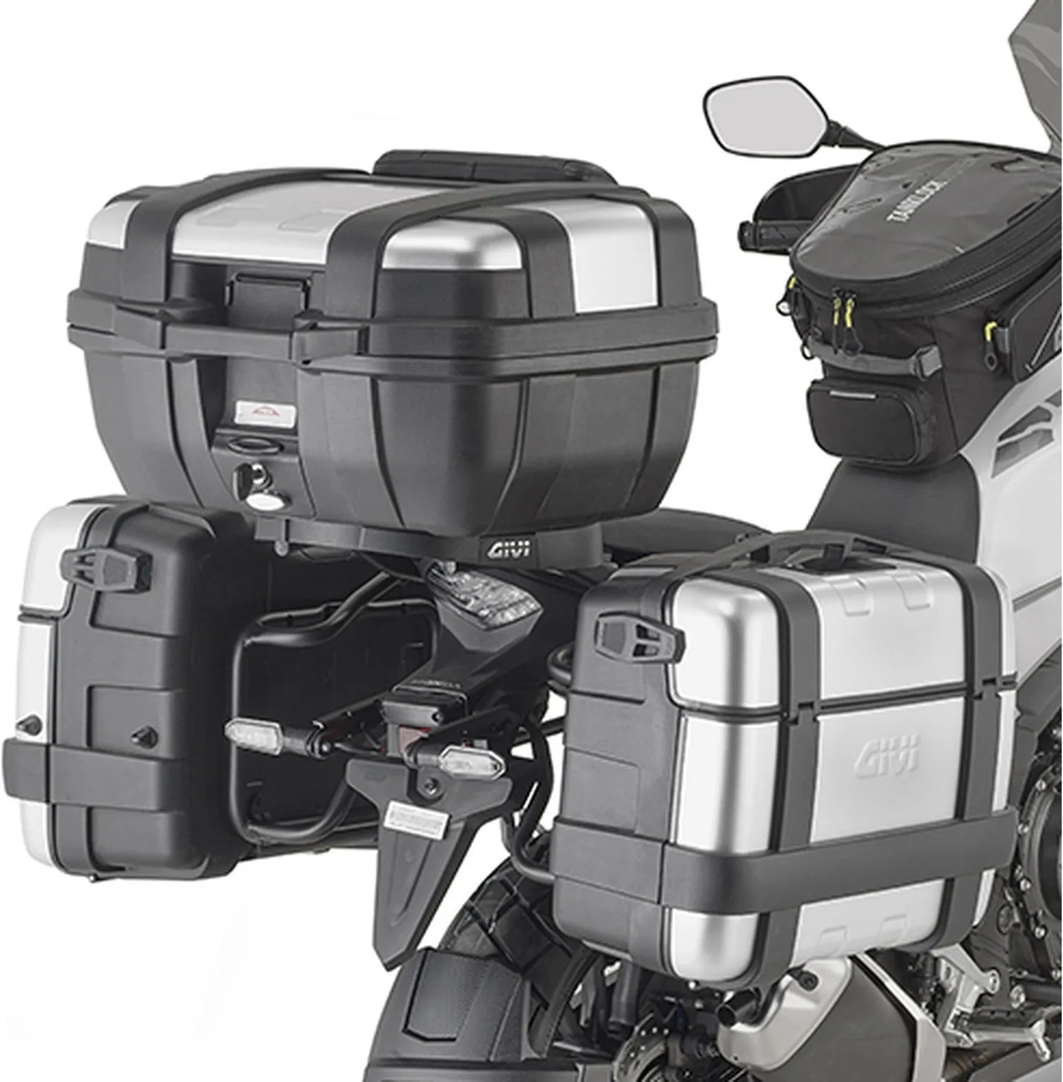 Monokey Trekker Side Cases - 66 Lt Trekker Aluminium - Givi Compatible With Honda Cb 500 X (2019-2023)