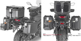 Monokey Cam-Side Trekker Outback Evo Smart Anodized Aluminium Side Cases + Locks - 84 Lt Trekker Outback Evo Smart Anodized Aluminium - Givi Compatible With Yamaha Tracer 9 - Gt - Gt+ (2021-2024)