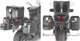 Monokey Cam-Side Trekker Outback Evo Smart Aluminium Side Cases + Locks - 77 Lt Trekker Outback Evo Smart Aluminium - Givi Compatible With Yamaha Tracer 9 - Gt - Gt+ (2021-2024)