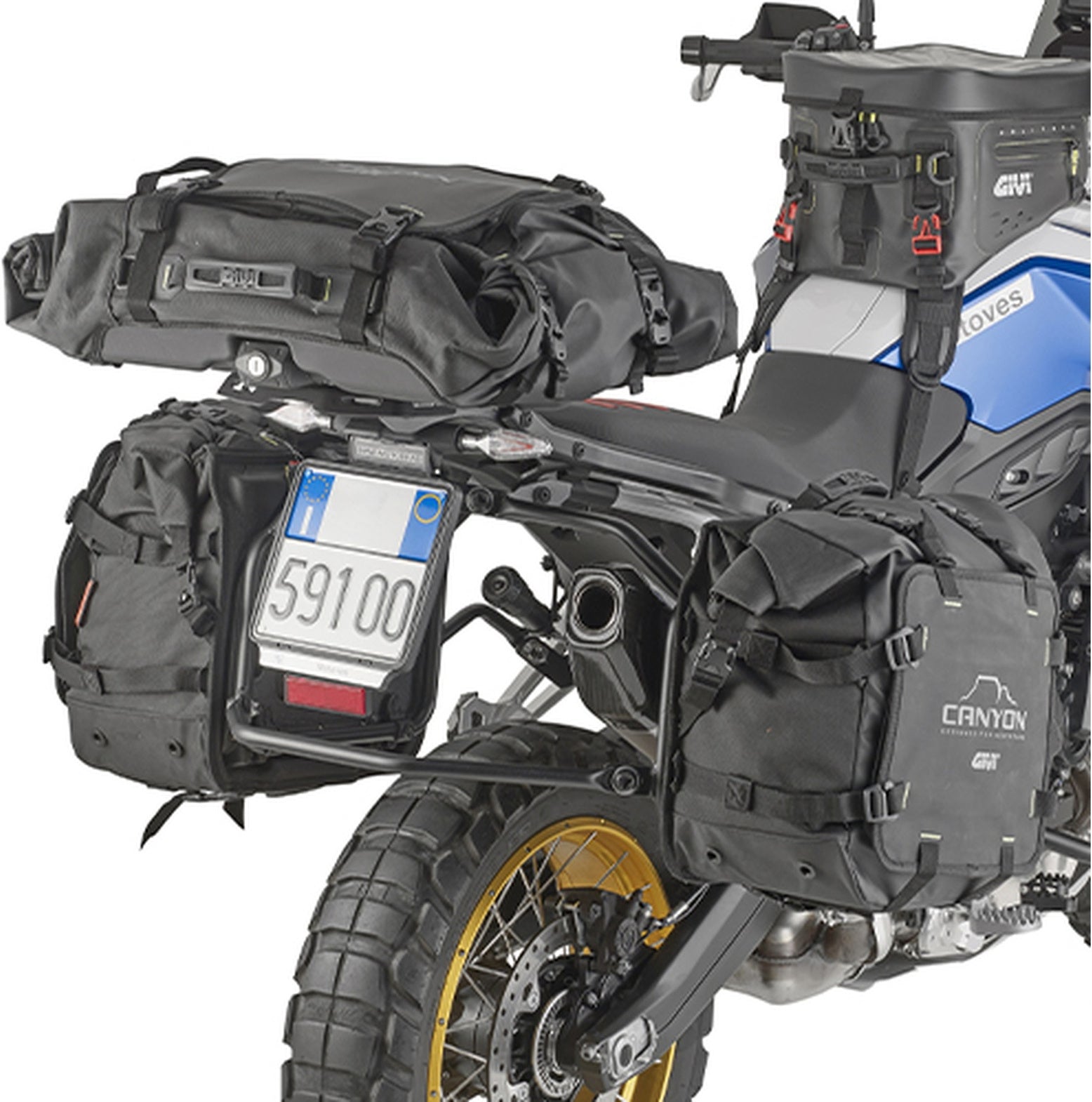 Black Top Case + Side Cases - 84 Lt Technopolymer - Givi Compatible With Bmw F 900 Gs (2024)