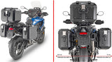 Monokey Trekker Dolomiti Black Aluminium Side Cases - 60 Lt Trekker Dolomiti Aluminium - Givi Compatible With Triumph Tiger 1200 Gt - Pro (2022-2024)