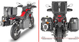 Monokey Cam-Side Trekker Outback Evo Smart Black Aluminium Side Cases + Locks - 84 Lt Trekker Outback Evo Smart Aluminium - Givi Compatible With Aprilia Tuareg 660 (2021-2024)