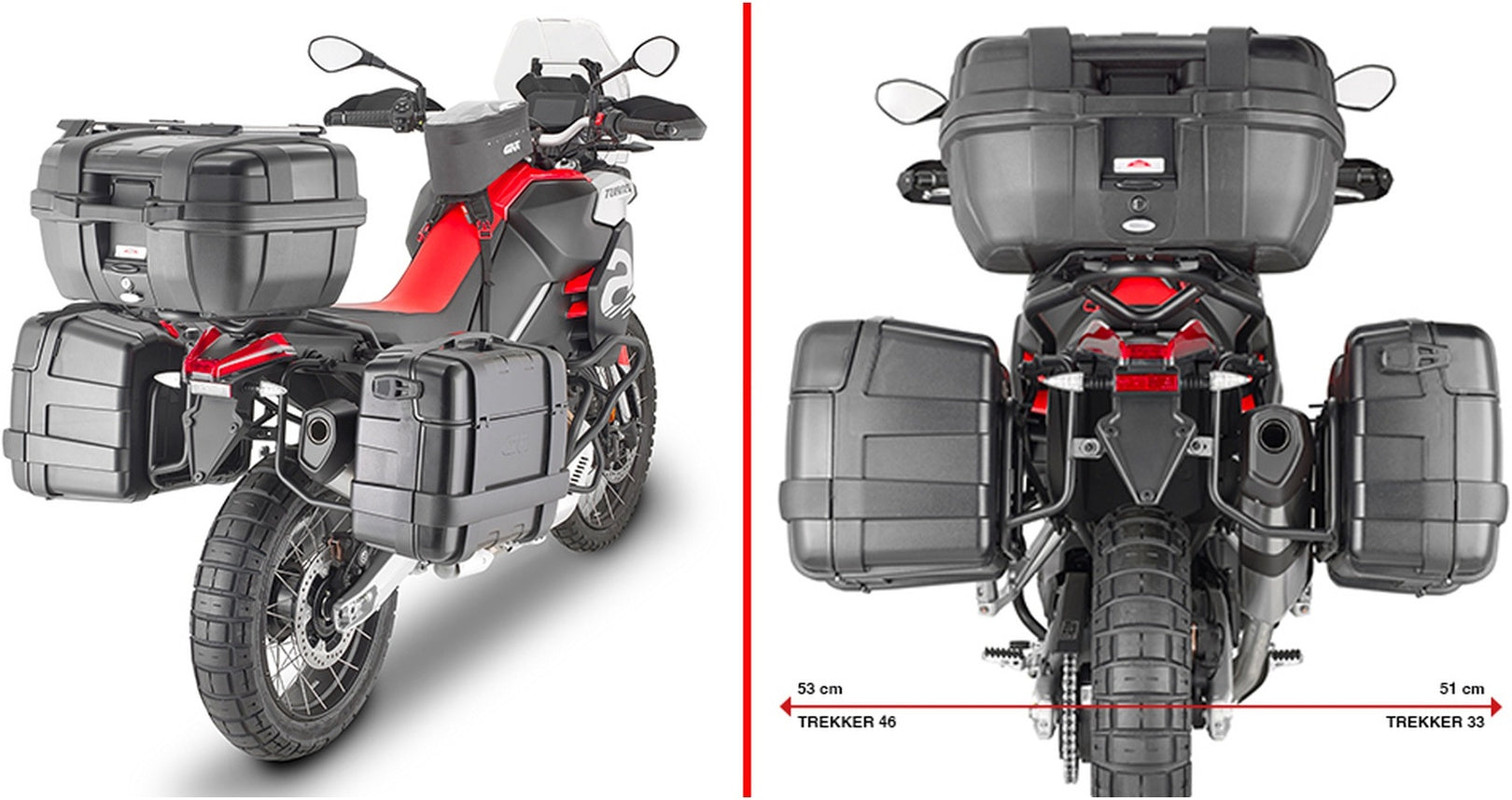 Pannier Holder Pl One-Fit For Monokey Side-Cases - Givi Compatible With Aprilia Tuareg 660 (2021-2024)