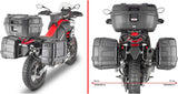 Monokey Trekker Dolomiti Black Aluminium Side Cases - 72 Lt Trekker Dolomiti Aluminium - Givi Compatible With Aprilia Tuareg 660 (2021-2024)