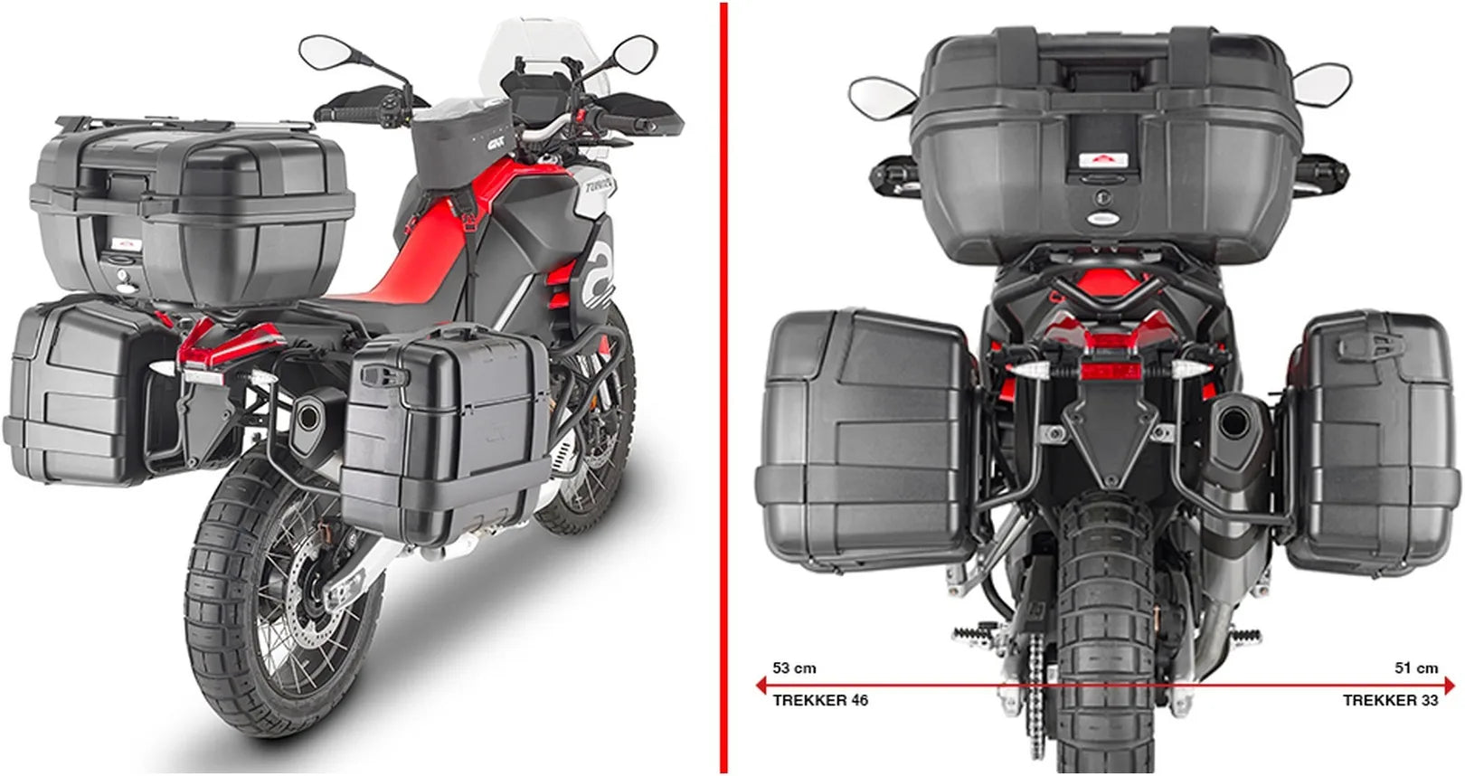Pannier Holder Pl One-Fit For Monokey Side-Cases - Givi Compatible With Aprilia Tuareg 660 (2021-2024)
