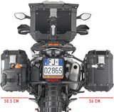 Monokey Cam-Side Trekker Outback Evo Smart Aluminium Side Cases + Locks - 74 Lt Trekker Outback Evo Smart Aluminium - Givi Compatible With Ktm 890 Smt (2023-2024)