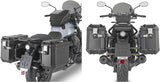 Monokey Cam-Side Trekker Outback Evo Smart Aluminium Side Cases + Locks - 96 Lt Trekker Outback Evo Smart Aluminium - Givi Compatible With Moto Guzzi V7 850 Stone (2021-2024)