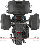 Monokey Trekker Dolomiti Aluminium Side Cases - 60 Lt Trekker Dolomiti Aluminium - Givi Compatible With Qj Motor Srt 600 Sx (2024)