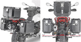 Monokey Cam-Side Trekker Outback Evo Smart Black Aluminium Side Cases + Locks - 88 Lt Trekker Outback Evo Smart Aluminium - Givi Compatible With Moto Guzzi V85 Tt (2019-2023)