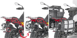Monokey Trekker Black Side Cases - 66 Lt Trekker Aluminium - Givi Compatible With Moto Guzzi V85 Tt (2019-2023)