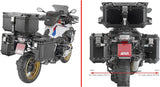 Monokey Cam-Side Trekker Outback Evo Smart Black Aluminium Side Cases + Locks - R Recessed 88 Lt Trekker Outback Evo Smart Aluminium - Givi Compatible With Bmw R 1200 Gs (2013-2018)