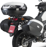 Monokey Side Carbon Look Tech Side Cases - 74 Lt Technopolymer - Givi Compatible With Suzuki Dl 650 V-Strom L2 L3 L4 L5 L6 (2011-2016)