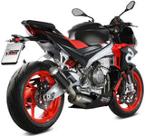 Complete Exhaust System Without Catalytic Converter And Without Sound Certification Mk3 Carbon - Mivv Compatible With Aprilia Tuono 660 (2021-2024)