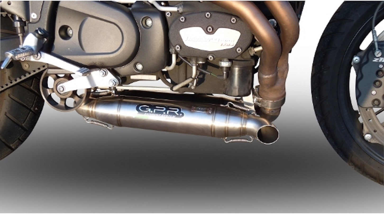 Dual Exhaust System With Sound Certification Deeptone Stainless Steel - Gpr Compatible With Buell Xb 9 (2003-2007)