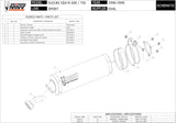 Exhaust Tip With Noise Certification Oval Carbon - Mivv Compatible With Suzuki Gsx-R 750 (1996-2000)