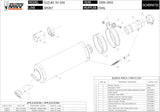Exhaust Tip With Noise Certification Oval Stainless Steel - Mivv Compatible With Suzuki Sv 650 (1999-2002)