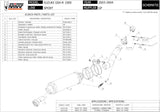 Exhaust Tip With Noise Certification Gp Steel Black - Mivv Compatible With Suzuki Gsx-R 1000 (2003-2004)
