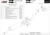 Exhaust Tip With Noise Certification Oval Carbon Carbon - Mivv Compatible With Suzuki Gsx-R 1000 (2005-2006)