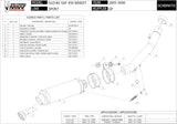 Exhaust Tip With Noise Certification Gp Carbon - Mivv Compatible With Suzuki Gsf 650 Bandit (2005-2006)