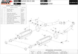 Dual Non-Catalytic Exhaust System With Sound Certification Suono Steel Black Carbon - Mivv Compatible With Suzuki Gsx-R 1000 (2007-2008)