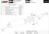 Exhaust Tip With Noise Certification Oval Stainless Steel - Mivv Compatible With Suzuki Gsx 1250 Fa (2009-2016)
