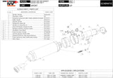 Exhaust Tip With Noise Certification Gp Steel Black - Mivv Compatible With Suzuki Gsx 650 F (2008-2015)