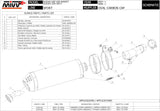 Exhaust Tip With Noise Certification Oval Stainless Steel - Mivv Compatible With Suzuki Gsf 650 Bandit (2007-2015)