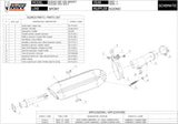 Exhaust Tip With Noise Certification Suono Steel Black Carbon - Mivv Compatible With Suzuki Gsf 650 Bandit (2007-2015)