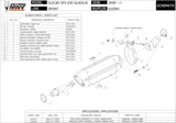 Exhaust Tip With Noise Certification Suono Stainless Steel Carbon - Mivv Compatible With Suzuki Gladius (2009-2015)