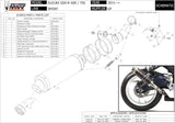 Exhaust Tip With Noise Certification Gp Carbon - Mivv Compatible With Suzuki Gsx-R 600 (2011-2016)