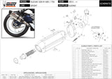 Exhaust Tip With Noise Certification Suono Steel Black Carbon - Mivv Compatible With Suzuki Gsx-R 600 (2011-2016)