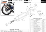 Exhaust Tip With Noise Certification Suono Steel Black Carbon - Mivv Compatible With Suzuki Gsx-R 750 (2011-2017)