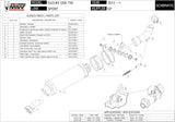 Exhaust Tip With Noise Certification Gp Carbon - Mivv Compatible With Suzuki Gsr 750 (2011-2016)