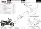 Exhaust Tip With Noise Certification Speed Edge Steel Black Carbon - Mivv Compatible With Suzuki Dl 1050 V-Strom - Xt (2020-2024)