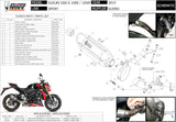 Exhaust Tip With Noise Certification Suono Steel Black Carbon - Mivv Compatible With Suzuki Gsx-S 1000 (2015-2020)