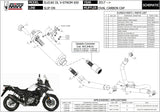 Catalytic Exhaust Tip With Sound Certification Oval Titanium Carbon - Mivv Compatible With Suzuki Dl 650 V-Strom (2017-2024)